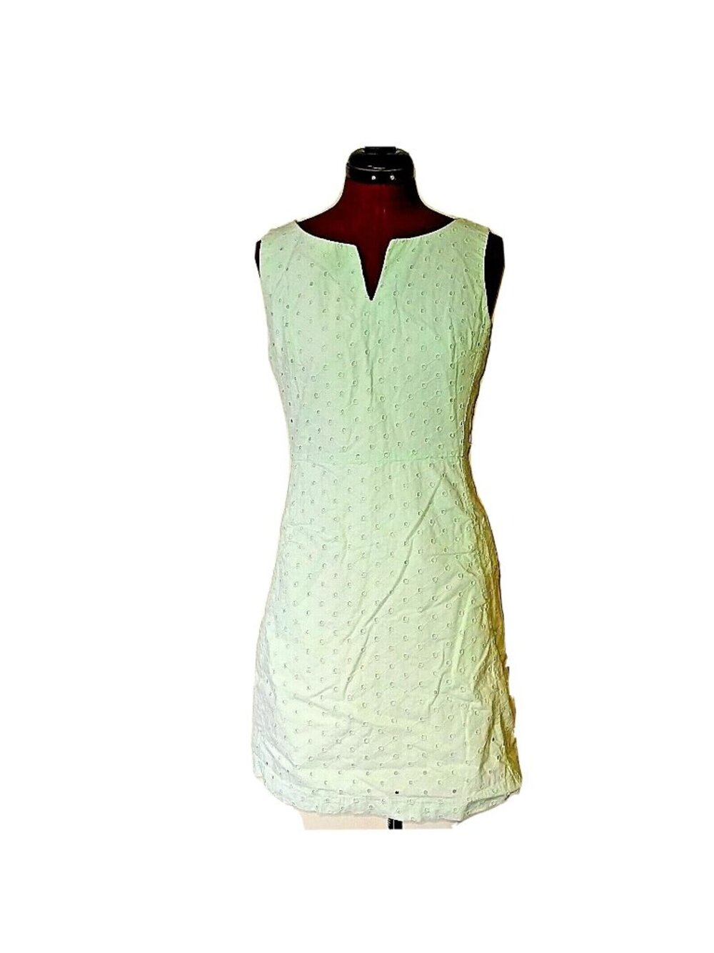 Gap Marcy Sheath Dress Icy Mint Women Size 2 Eyelet Lined Pockets Zipper Closure
